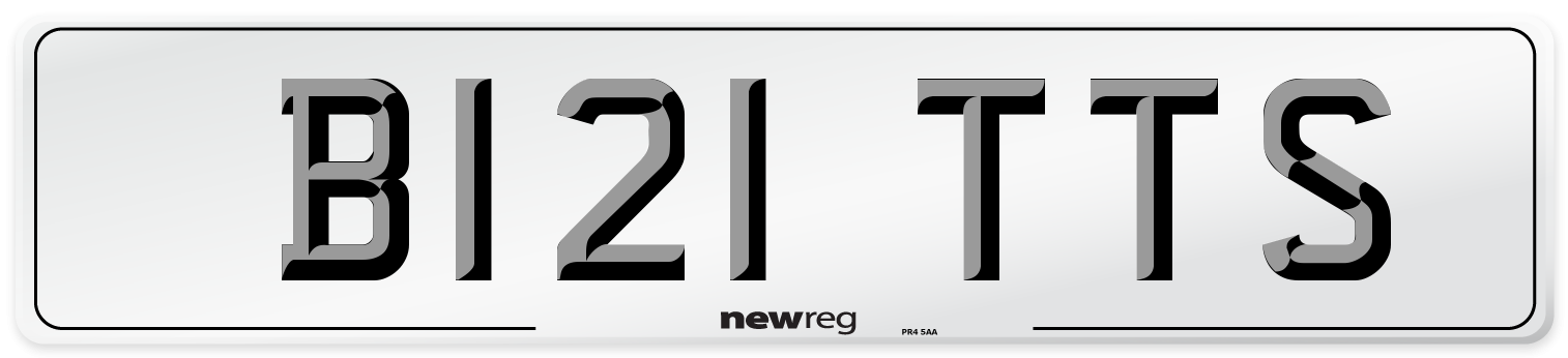 B121 TTS Number Plate from New Reg